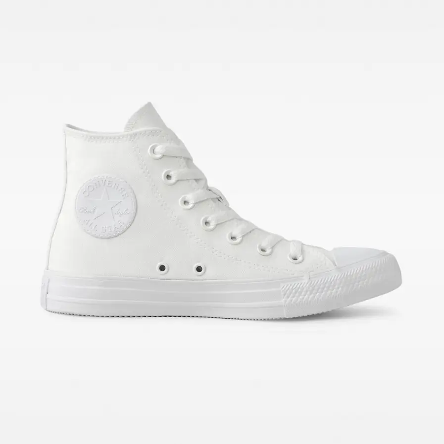All star monochrome best sale branco cano alto