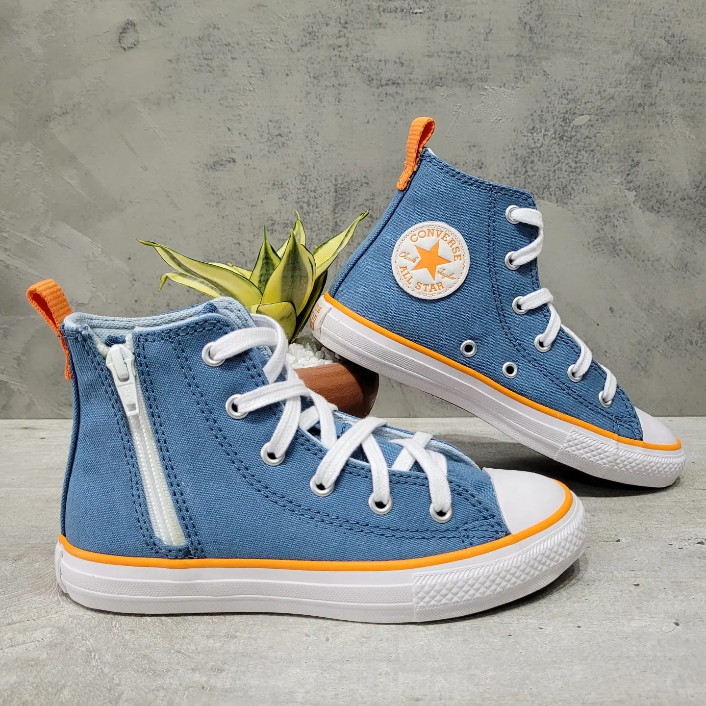 Tênis All Star Infantil Cano Alto Azul e Rosa Converse Azul