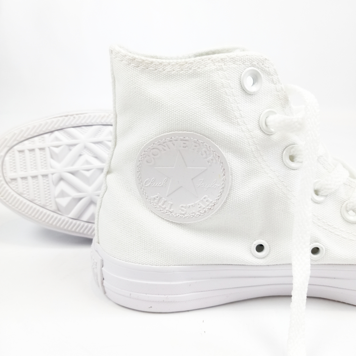All star monochrome branco cano sales alto