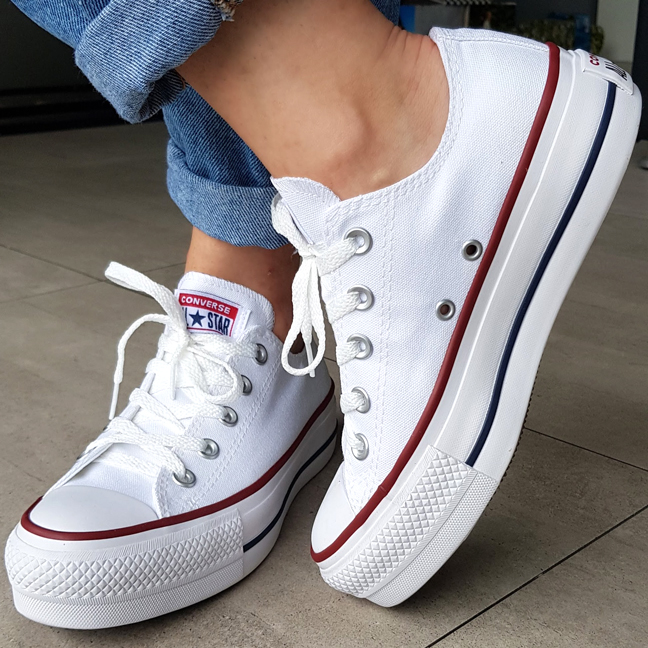 T nis Converse Cano Baixo All Star Plataforma Branco CT04950003